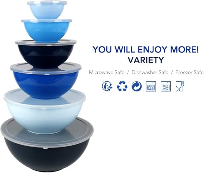 BoxedHome BPA Free Plastic Round Mixing Bowl - Image 2