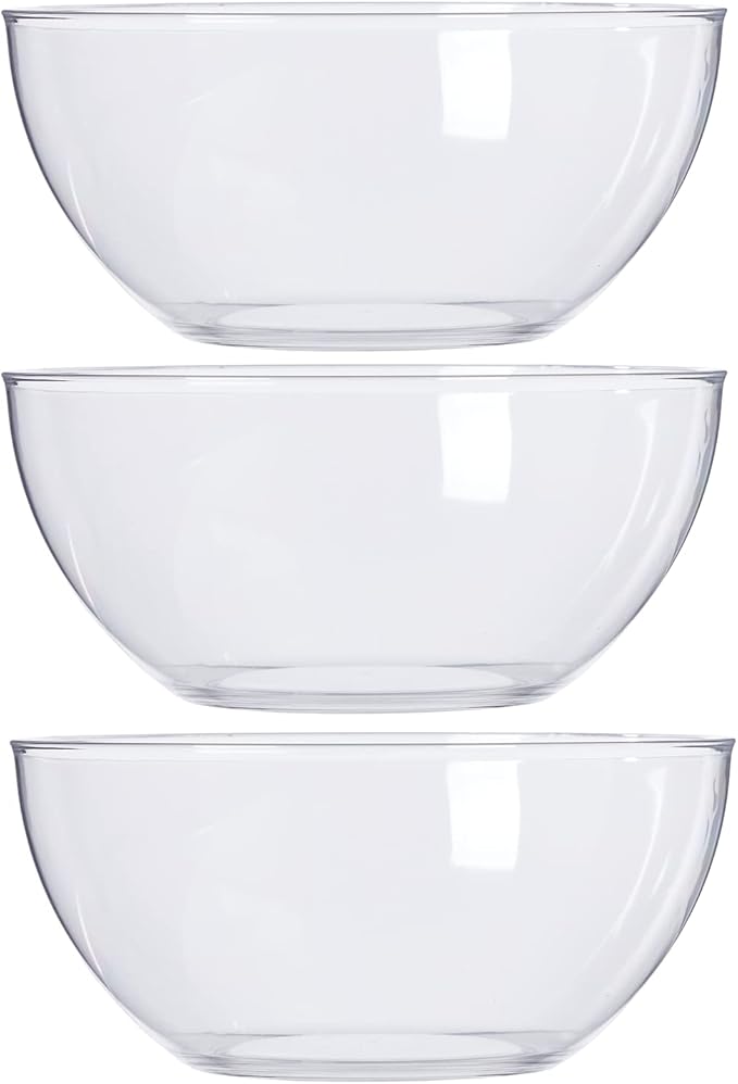 US Acrylic Vista Clear Plastic Salad and Serving 10-inch Bowls | set of 3 | - Image 6