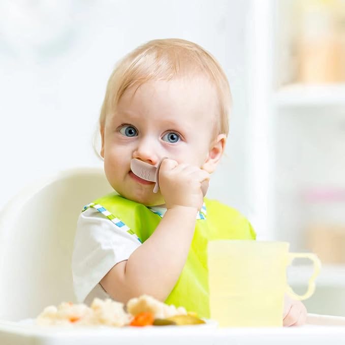 PandaEar 6 Pack Silicone Baby Spoons and Fork Feeding Set- Anti-Choke First - Image 7
