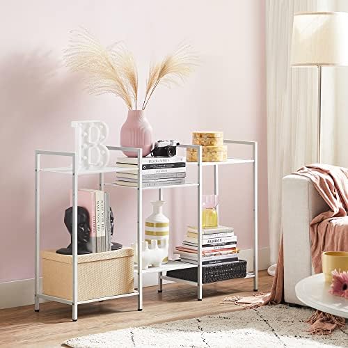 SONGMICS 3-Tier Storage Rack, Bathroom Shelf, Extendable Plant Stand