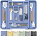 Caperci Large Silverware Organizer Tray for Kitchen Drawer Utensils Thicker