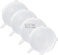 LELE LIFE 4 Pack Same Size Silicone Stretch Lids, Thicker Reusable Sturdy by LELE+LIFE