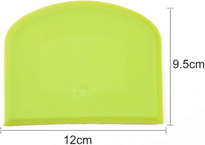 2 Pieces Dough Scraper Bowl Scraper Food-safe Plastic Dough Cutter Flexible - Image 3