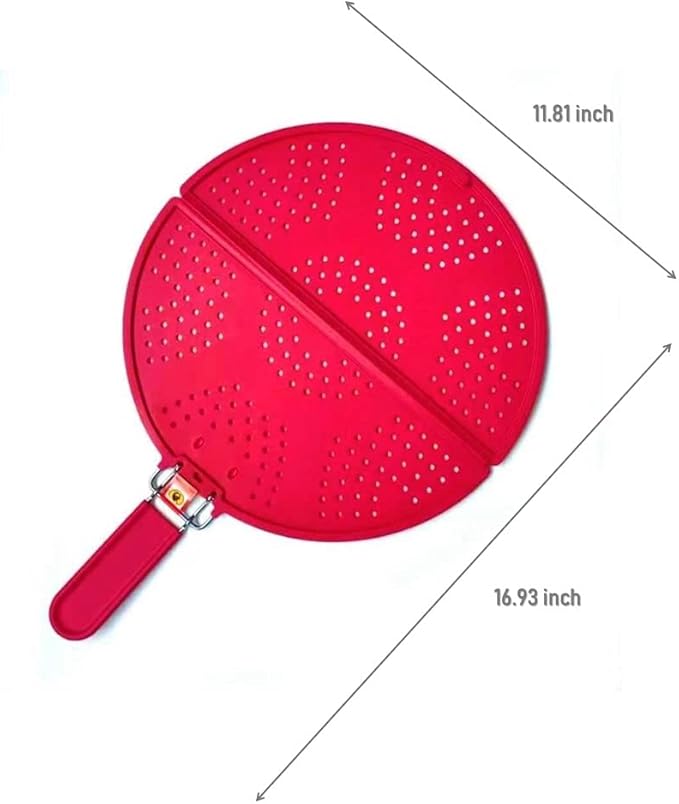 Foldable Silicone Splatter Screen, Bi-Fold Multifunction Shield - Image 2