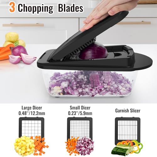 8-Blade Cook Tool & Gadget Sets, Egg Slicer Chopper Grater Set, Black