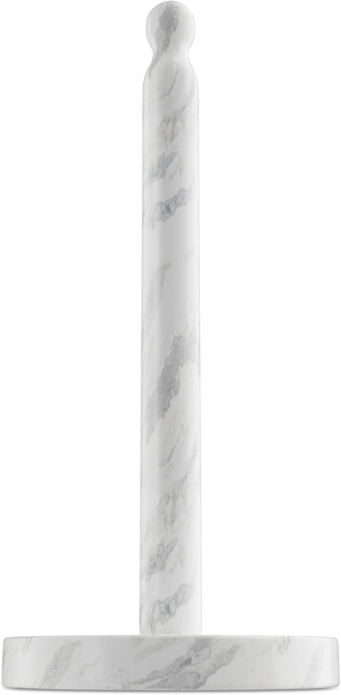 Koville Natural Marble Paper Towel Holder Countertop, 6“ Genuine Stone Paper by Koville
