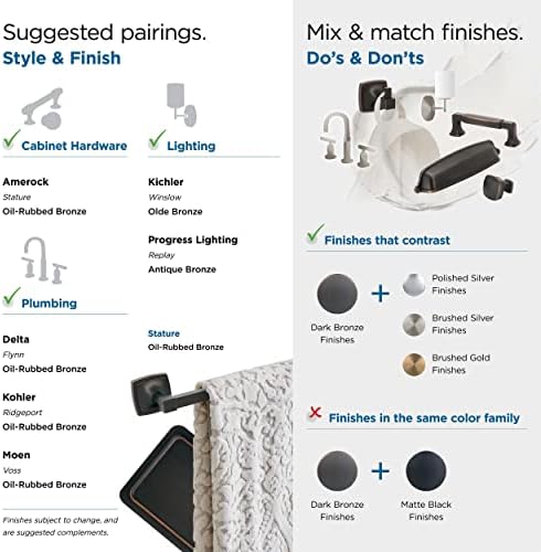 Amerock Stature 6-5/16" Oil-Rubbed Bronze Single Post Toilet Paper Holder