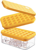 Brigii Ice Cube Tray with Lid&Bin, Ice Cube Mold with 56 Cubes, Stackable Ice by Brigii