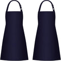Jubatus 2 Pack Bib Aprons with 2 Pockets Cooking Chef Kitchen Apron by Jubatus