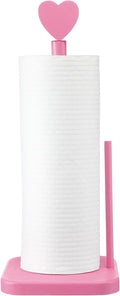 Leinuosen Valentines Day Pink Heart Paper Towel Holder Cute Heart Wooden Paper by Leinuosen