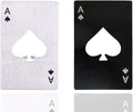 Gadgetime USA 2 piece set black and Silver Poker Card Beer Bottle Opener by Gadgetime+USA