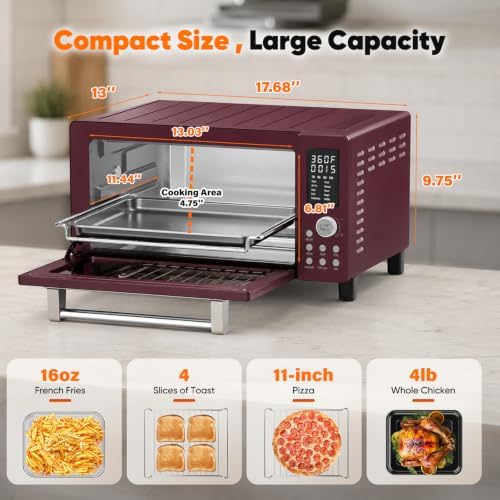 Nuwave Bravo Pro Convection Air Fryer Toaster Oven Combo