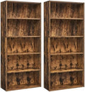 VASAGLE Set of 2 5-Tier Bookshelves, 23.6 Inches Wide
