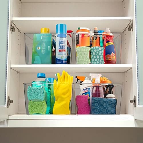 ClearSpace Clear Plastic Storage Bins for Kitchen, Fridge, Pantry, 8 Pack