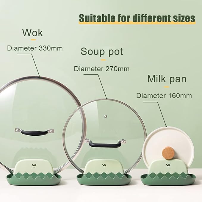 2 Pack Lid and Spoon Rest for Kitchen Counter, Cooking Ladle/Spatula/Spoon - Image 6
