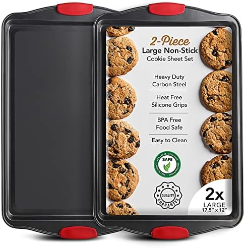 Eatex Baking Sheet Set, 2 Piece Baking Pans Set, Cookie Sheets for Baking