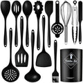 Silicone Kitchen Utensils Set - 428°F Heat Resistant Cooking Utensil Sets，Spatula,Turner,Tongs,Spoon,Whisk,Kitchen Utensil Gadgets Tools Set for Non-Stick Cookware，Dishwasher Safe BPA Free