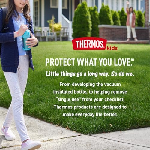 THERMOS FUNTAINER 16oz Plastic Bottle with Spout Lid, Navy