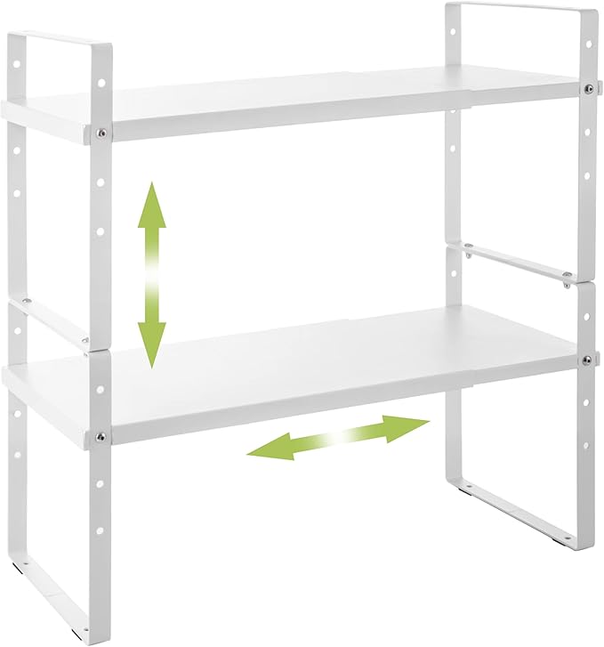 Across-Star Expandable Cabinet Shelf Organizer Rack, Stackable Kitchen Counter by Acorss-Star