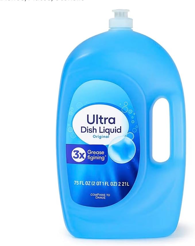 Ultra Strength Liquid Dish Soap, Original Scent, 75 fl oz – Grease-Fighting Concentrated Dishwashing Liquid for Sparkling Clean Dishes, Plates, Utensils (set of 1)