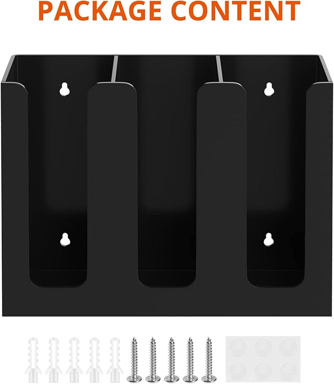 Richboom Acrylic Coffee Cup and Lid Storage Organizer Holder, 3 Compartments - Image 4