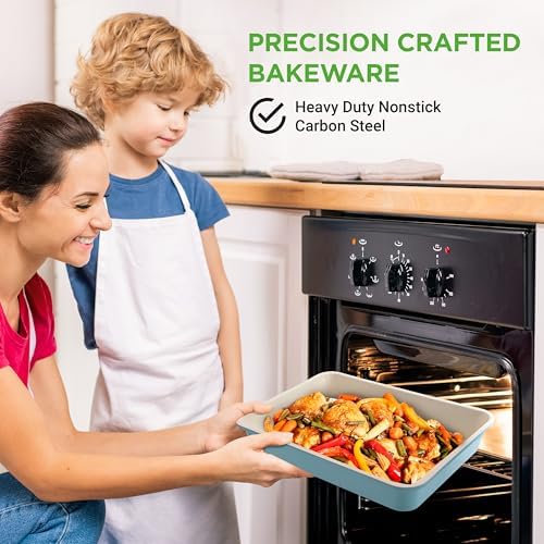NutriChef Non Stick Baking Pans Set, 6-Piece Bakeware Set