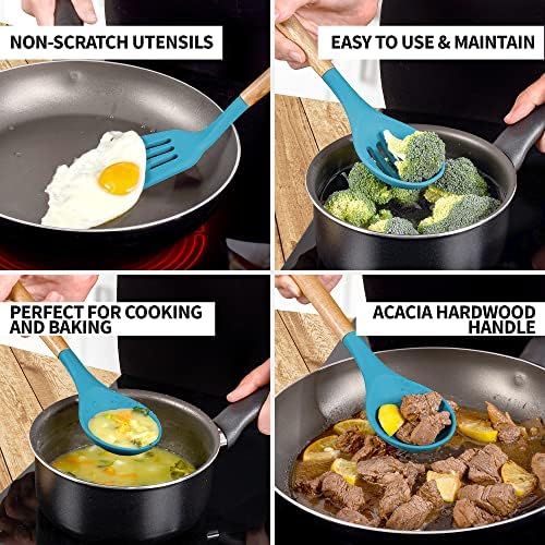 Zulay Kitchen 5 Piece Silicone Utensil Set