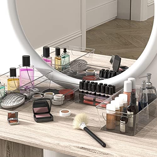 Simple Houseware Clear Fridge Organizer Bin Storage (12"x6"x3.4")