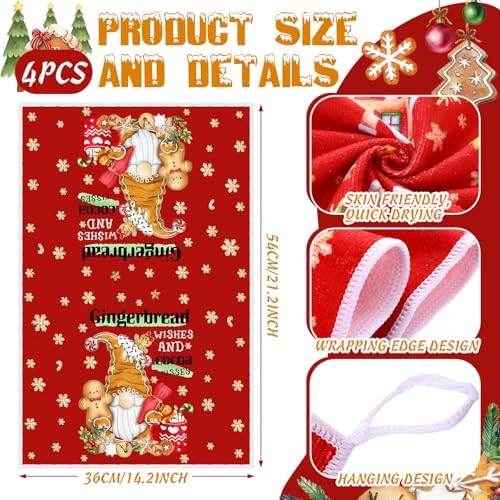 SiliFine 12 Pcs Christmas Kitchen Accessories Set Gingerbread Style
