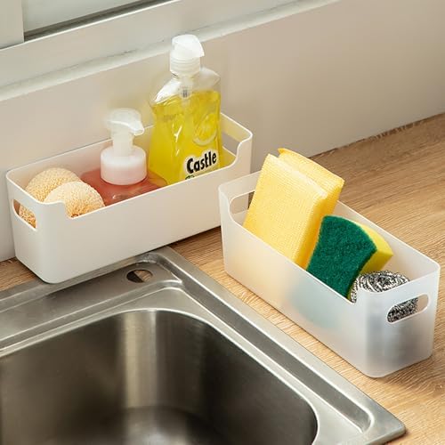 3 Pcs Kitchen Cabinet Door Organizer, Adhesive Mount Inside Cabinet Door Storage, Under Sink Storage Shelf for Kitchen,Bathroom,Office (Transparent)