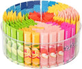 Divided Drink Packet Organizer, Largr Rotating Clear Lazy Susan Turntable