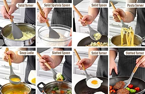 Zulay Kitchen 8 Piece Silicone Utensil Set