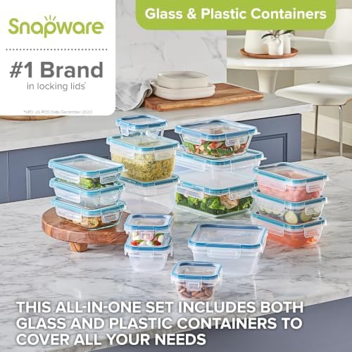 Snapware Glass & Plastic Mix Total Solution (16-Pack) Food Storage Set