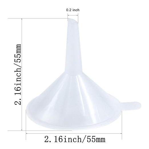 Small Funnel, 2.16inch Clear Plastic Mini Funnels - Image 2