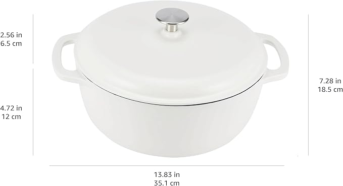 Amazon Basics Enameled Cast Iron Dutch Oven Pot - Image 4