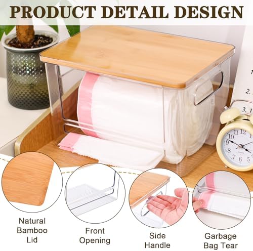 Trash Bag Dispenser Under Sink Organizer for Pantry, Kitchen, 2 Pack