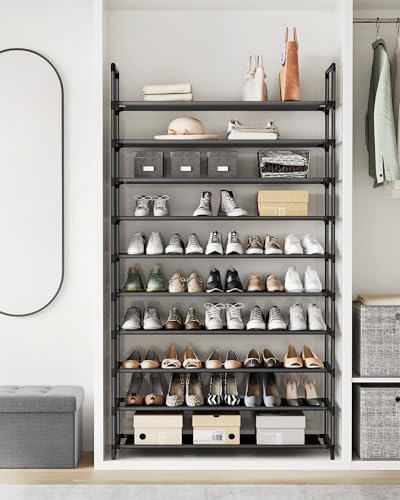 SONGMICS Shoe Rack, 10-Tier Shoe Shelf, Shoe Storage Organizer