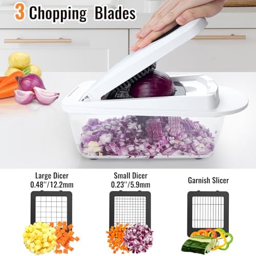 8-Blade Cook Tool & Gadget Sets, Egg Slicer Chopper Grater Set, White