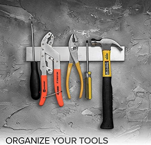 Modern Innovations Magnetic Knife Holder for Wall and Fridge - 12" Knife Magnetic Strip, Magnet Kitchen Knife Holder and Rack, Stainless Steel Magnetic Knife Bar for Kitchen Utensils