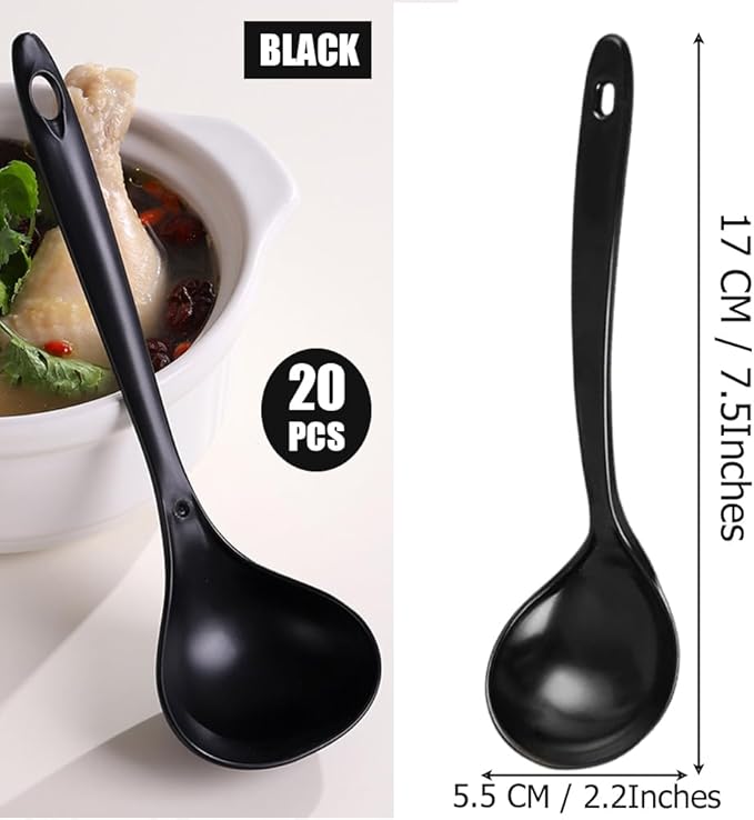 Large Plastic Serving Spoons, Disposable Heavy Duty Serving Spoons, Long Handle - Image 2