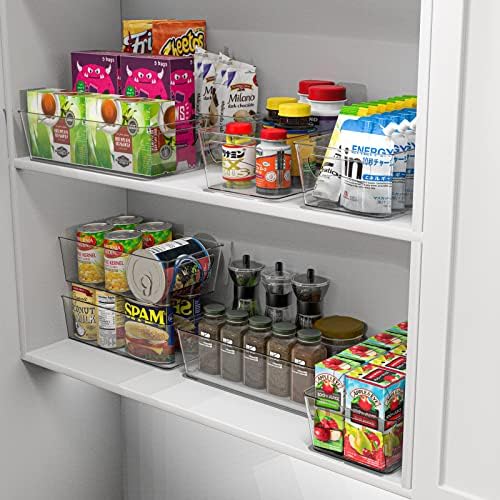 Simple Houseware Clear Fridge Organizer Bin Storage (12"x6"x3.4")