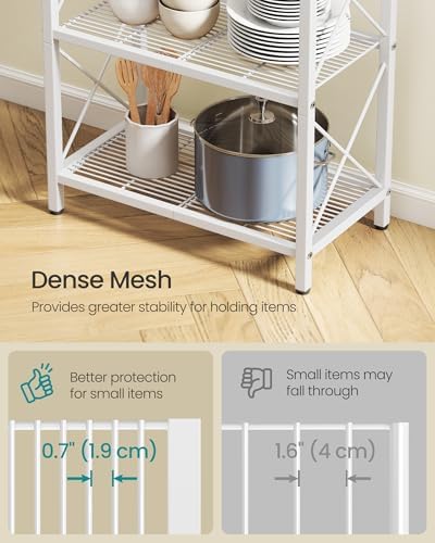 SONGMICS 5-Tier Steel Storage Rack, Shelving Unit with X Side Frames