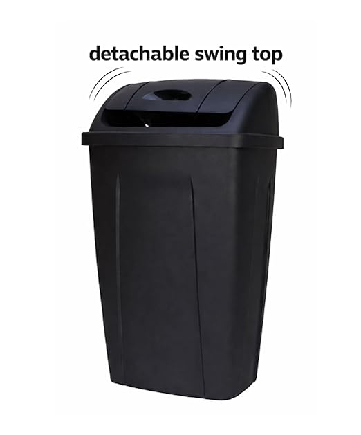 13 Gallon Kitchen Trash Can, Durable Plastic Waste Bin - Image 4