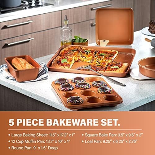 Gotham Steel Hammered 15 Pc Ceramic Cookware Set Nonstick, Induction Pots and - Image 4