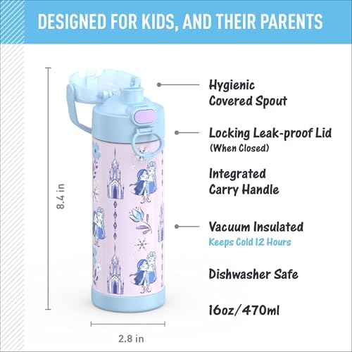 THERMOS FUNTAINER Water Bottle with Spout, 16oz, Frozen
