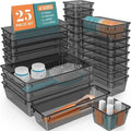 25 PCS Drawer Organizer Set, 5 Size Bathroom and kitchen organizer Trays