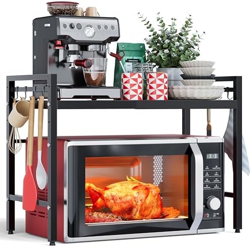 NETEL 2 Tier Expandable Microwave Stand countertop,Microwave Oven Rack
