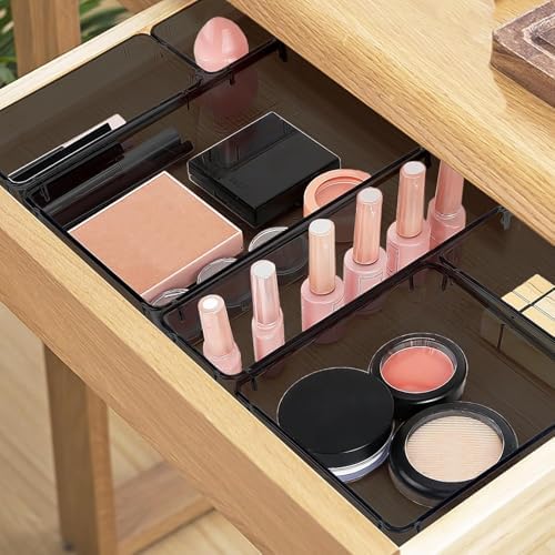 13 PCS Drawer Organizer Set, 5 Size Bathroom and kitchen organizer Trays