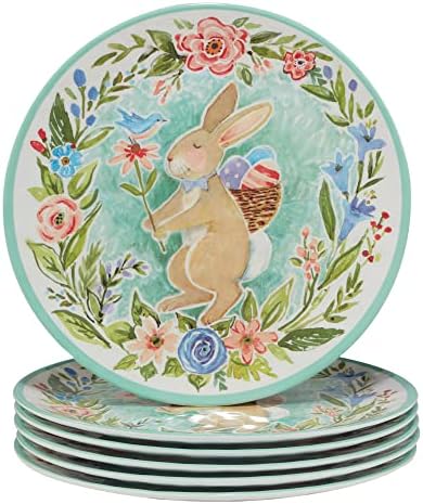 Certified International Joy Of Easter 11" Melamine Dinner Plates, Set of 6