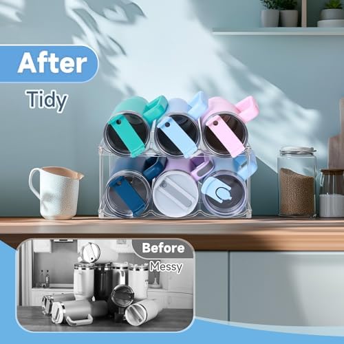 spospo Stackable Water Bottle Organizer for Stanley 40 oz Tumbler